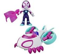 Hasbro Véhicule hélico Marvel Ghost‑Spider Figurine 7,5 cm et accessoire Violet et blanc