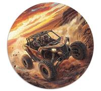 Véhicule Hors Route de Montagne 1000 Pièces Puzzle Circulaire pour Adultes Et Enfants, Off-Road Vehicle, Puzzle Familial, Pression Réduite, Jouets Éducatifs, Difficile, 1000pcs (67.5x67.5cm)