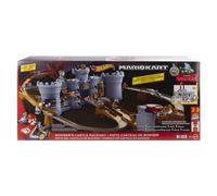 Hot Wheels Mario Kart Château de Bowser Coffret Piste avec Kamek en métal moulé à l’échelle 1/64, Jeu interactif, Rangement pour Plus de 30 véhicules, JHD24