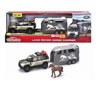 Majorette - Grand Series - Land Rover + Remorque Cheval - 25cm (Echelle 1/43ème) - Sons et Lumières - Dès 3 Ans - 213776000