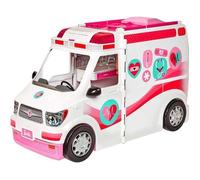 Véhicule Médical - Barbie - Ambulance transformable - 20 accessoires - Rose et blanc - Pour enfants