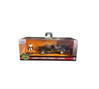 Voiture Miniature de Collection JADA TOYS 1-32 - BATMOBILE Batman - 1966 Version - With Figurine - Black / Red - 31703BK - Metal G