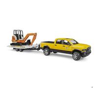 bruder 02546 - RAM Rental Service avec Mini-excavatrice - 1:16 Pick-up, Jeep, Chantier, Véhicule de Construction, Jouets à partir de 4 Ans