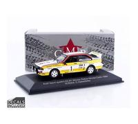 Véhicule miniature de collection - Audi Sport Quattro A2 - Winner Rallye Monte Carlo 1984 - Échelle 1/43 - Blanc/Jaune