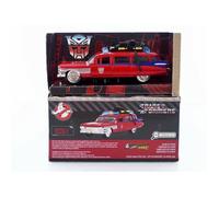 Véhicule miniature de collection - Cadillac Transformers Ghostbusters Ecto-1 1959 (réf. 35863R) - 1/32 - Noir et rouge - 14+