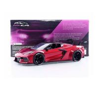 Véhicule miniature de collection - Chevrolet Corvette C8 Liberty Walk 36019 - 1/24 - Noir/Rouge - Jada Toys