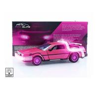 Jada Toys 1/24 - De Lorean Back To The Future Time Machine Pink Version 1985 35510p-Jada Toys