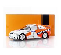 Véhicule miniature de collection - IXO - Ford Escort WRC Acropolis Rallye 1997 - Échelle 1/18 - Blanc/Orange - Réf. 18RMC172B