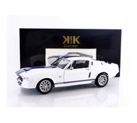 Véhicule miniature de collection - KK SCALE MODELS - Ford Mustang Shelby GT500 (1967) - Échelle 1/12 - Blanc/Bleu - 14+