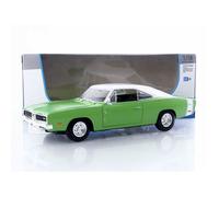 Véhicule miniature de collection - MAISTO - Dodge Charger R/T 1969 - Échelle 1/18 - Vert - Réf. 31387GR