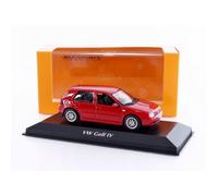 Véhicule miniature de collection - MAXICHAMPS - Volkswagen Golf IV 1999 - Échelle 1/43 - Couleur rouge - Réf. 940056061