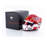 Véhicule miniature de collection - MINI HELMET - MINI HELMET 1/2 - Charles Leclerc - Ferrari F1 2025 - Rouge/Blanc