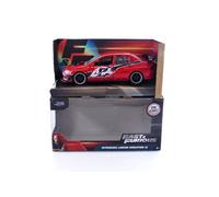 Véhicule miniature de collection - Mitsubishi Lancer Evolution IX - Échelle 1/32 - Fast and Furious - Rouge/Noir