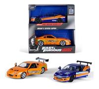 Jada Toys 1/32 - Nissan Silvia & Toyota Supra Twin Pack - Fast And Furious 34254bl/Or-Jada Toys