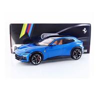 Véhicule miniature de collection - POLISTIL - Ferrari Purosangue 2022 1/18 - Bleu Corsa - Réf. 18FE02022-WB
