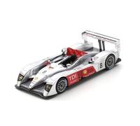 Véhicule miniature de collection - SPARK - Audi R10 TDI - Échelle 1/43 - Vainqueur 24 Heures du Mans 2006 - Blanc/Rouge