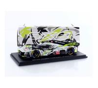 Véhicule miniature de collection - SPARK - PEUGEOT 9X8 - Échelle 1/43 - 24H Le Mans 2025 - Blanc/Gris/Jaune/Noir