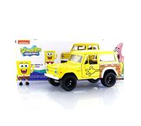 Véhicule miniature - Ford Bronco 1973 - Échelle 1/24 - Jaune - Avec figurine SpongeBob