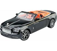 Véhicule Miniature métal moulé sous Pression l'épour Chelle 1:24 réplique pour Rolls-Royce Spectre Dawn Alliage avec Effets sonores Lumineux rétrofriction(Black Convertible)