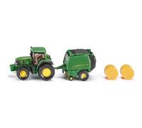 Véhicule miniature - SIKU - Tracteur John Deere avec Presse à Ballots - Mixte - 83g - Multicolore