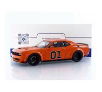 Véhicule miniature - SOLIDO - Dodge Challenger R/T Scat Widebody Hazzard Tribute 2023 - 1/18 - Orange - S1805713-S