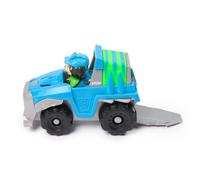 Véhicule Pat Patrouille SPIN MASTER Rex 15 cm avec figurine amovible, roues fonctionnelles et rampe mobile, plastique Bleu et Gris