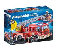 Véhicule - Playmobil - 9463 - Camion de pompiers - Échelle pivotante - Lumières et sirène