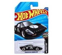 Vehicule porsche 904 gts metal 1:64 noir - hot wheels serie race day - course rallye auto - set petite voiture et carte Noir
