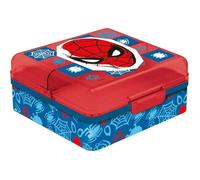 Vehicule Porteur Tataway Boîte à Sandwich en Plastique pour Enfants Marvel Spiderman Rouge avec Plusieurs Compartiments