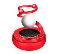 Véhicule pour désodorisant alimenté par For Solar Energy avec motif boule d'étoile, rotation à 360 degrés pour une diffusion équilibrée du parfum et une utilisation silencieuse (rouge)