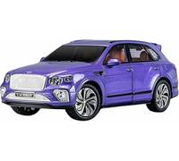 Véhicule pour Miniature métal moulé sous Pression l'épour Chelle 1:24 réplique pour Bentley Bentayga SUV Luxe Voiture Alliage modèle réduit 6 Portes ouvrantes Statique(Violet)