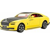 Véhicule pour Miniature métal moulé sous Pression l'épour Chelle 1:24 réplique pour Rolls-Royce Spectre Dawn Alliage avec Effets sonores Lumineux rétrofriction(Jaune)