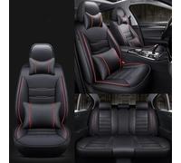 VéHicule Protection Tapis Housse Siège Voiture À Couverture Complète Pour FORD Pour Falcon Pour Fiesta Pour Focus Pour Fusion Pour Mondeo Housse Couvre Sieges(Black red A)
