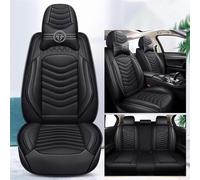 VéHicule Protection Tapis Housse Siège Voiture Cuir Pour Ford Pour Focus Pour Explorer Pour Mondeo Pour Fiesta Pour Ecosport Pour Everest Housse Couvre Sieges(Black A)