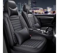 VéHicule Protection Tapis Housse Siège Voiture Style Universel Pour FORD Pour Fiesta Pour Fusion Pour Mondeo Pour Taurus Pour Mustang Housse Couvre Sieges(Black A)
