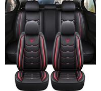 VéHicule Protection Tapis Housse Siège Voiture Universelle Cuir Intérieure Pour Tiguan Pour Kia Pour Picanto Pour Focus Pour Touareg Housse Couvre Sieges(Rouge)