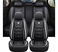 VéHicule Protection Tapis Housse Siège Voiture Universelle Cuir Pour Alfa Pour Romeo 147 Pour Jeep Pour Patriot Pour BMW Série 1 Pour E87 Housse Couvre Sieges(Black A)