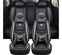 VéHicule Protection Tapis Housse Siège Voiture Universelle Cuir Pour Alfa Pour Romeo 147 Pour Jeep Pour Patriot Pour BMW Série 1 Pour E87 Housse Couvre Sieges(Black B)