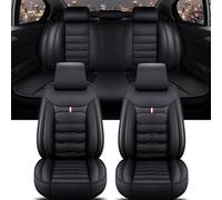 VéHicule Protection Tapis Housse Siège Voiture Universelle Pour FORD Pour Fiesta Pour Fusion Pour Mondeo Pour Taurus Pour Mustang Pour Kuga Housse Couvre Sieges(Noir)