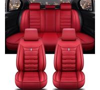VéHicule Protection Tapis Housse Siège Voiture Universelle Pour FORD Pour Fiesta Pour Fusion Pour Mondeo Pour Taurus Pour Mustang Pour Kuga Housse Couvre Sieges(Rouge)