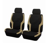 VéHicule Protection Tapis Housses Siège Voiture Universelles Tissu avec Airbag Éponge Compatible La Plupart des SUV Camion Van Housse Couvre Sieges(Beige 2 Seat)