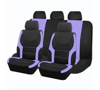 VéHicule Protection Tapis Housses Siège Voiture Universelles Tissu avec Airbag Éponge Compatible La Plupart des SUV Camion Van Housse Couvre Sieges(Pruple 5 Seat)