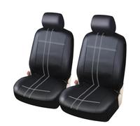 VéHicule Protection Tapis Siège Voiture Avant Cuir unité Centrale Couvre Couverture Seau Haut Intérieur Pour CC Pour FOCUS III Housse Couvre Sieges(White-2PCS)