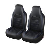 VéHicule Protection Tapis Siège Voiture Avant Cuir unité Centrale Couvre Couverture Seau Haut Intérieur Pour CC Pour FOCUS III Housse Couvre Sieges(Blue-2PCS)