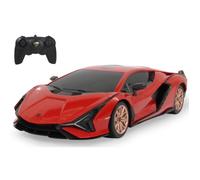 Jamara- Lamborghini Sián 2,4 GHz 1:24 - Licence Officielle, jusqu'à 1 Heure de Temps de Conduite à Environ 9 km/h-Détails Parfaitement reproduits-Finitions de qualité supérieure, 403126, Rouge