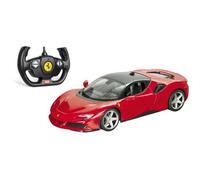 MONDO Motors - Ferrari SF90 STRADALE, modèle à échelle 1 : 14 - Vitess jusqu'à 10 km/h - Voiture Jouet pour Enfants - Couleur Noire - 63659, Noir