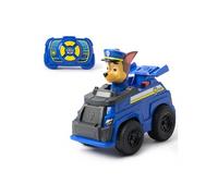 Paw Patrol - Pat Patrouille - Véhicule RC Interactif Chase - Voiture Télécommandée Chase - Effets Lumineux - Figurine À Collectionner - Pat Patrouille Jouet - Voiture Enfant - Jouet Enfant 3 Ans Et +