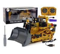 Vehicule radiocommande Leantoys - 12571 - Bulldozer télécommandé 2,4 G Seau mobile télécommandé LEAN Toys