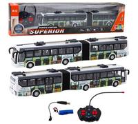 Véhicule radiocommandé - LEANTOYS - Trolleybus urbain - Lumières RC - Transport public - 3 ans et plus