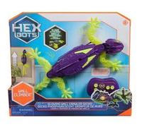 HEX BOTS - Gecko Radiocommandé Phosphorescent Qui Rampe sur Le Sol Et Les Murs - Lézard Télécommandé avec Yeux Lumineux - Pilotage Facile - Câble USB Inclus - Jouet Enfant 4 Ans et +